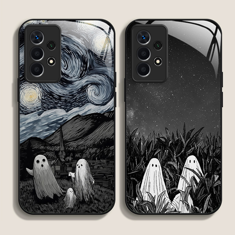 Phone Cases Funny - Funny Ghost Abstract Art Pattern Tempered