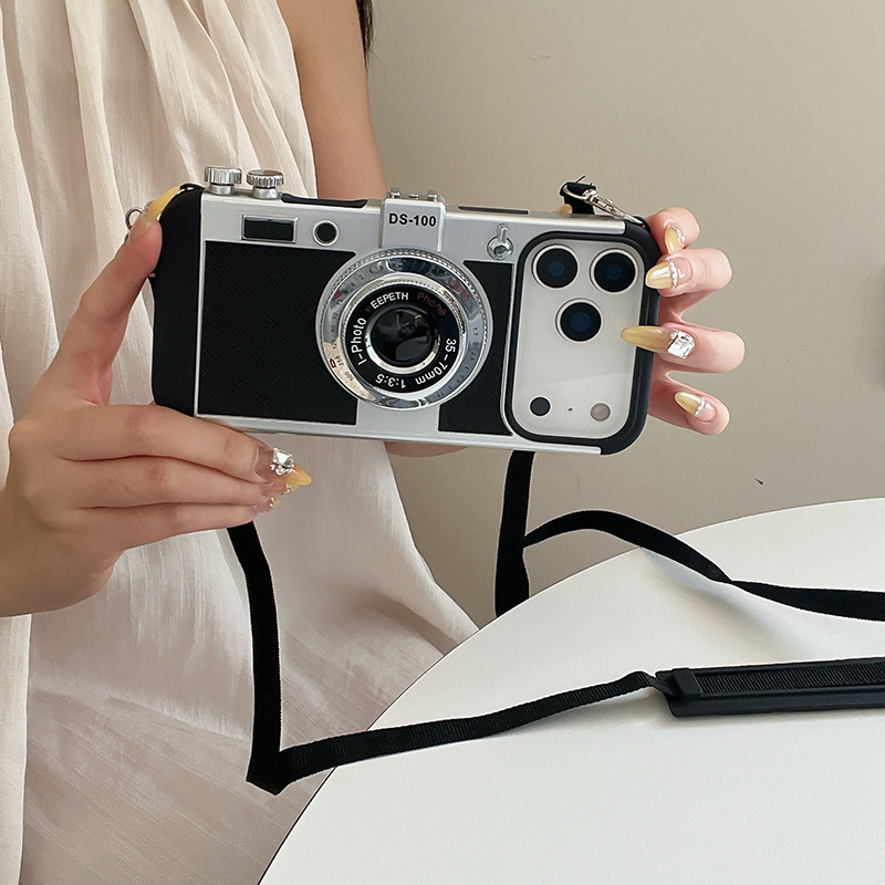 Phone Cases With Camera Cover - Emily in Paris Vintage Camera Design