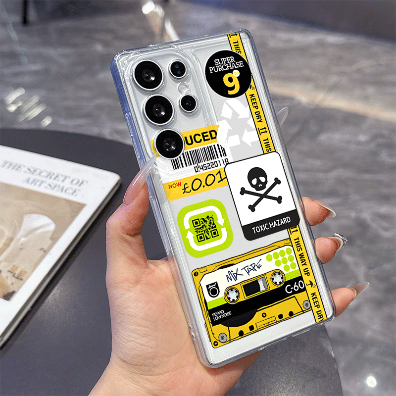 Phone Cases Funny - Funny Mix Labels Collage Stickers Pattern