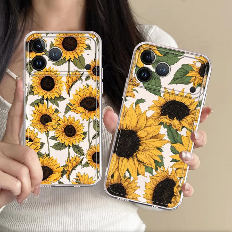 Phone Cases Xs Iphone - Cute Sunflower Pattern Case for Apple