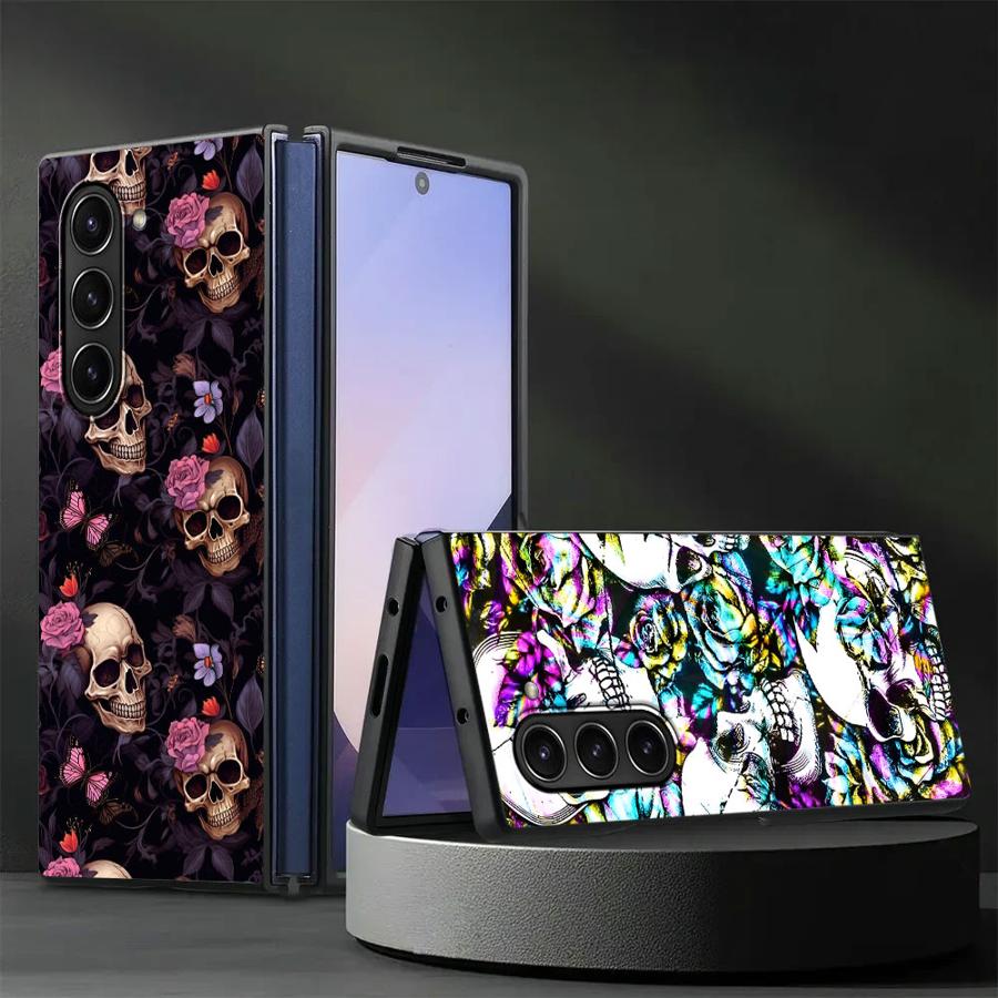 Phone Cases Z Fold 7 - Skull Art Case for Samsung Galaxy