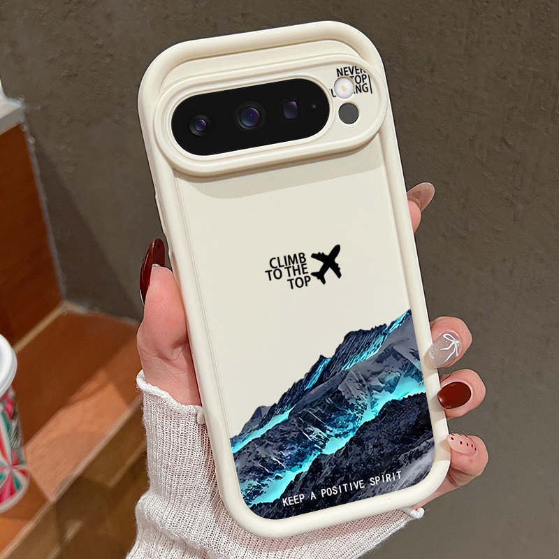 Phone Cases Pixel 10 - Airplane Snow Mountain Pattern Phone Case