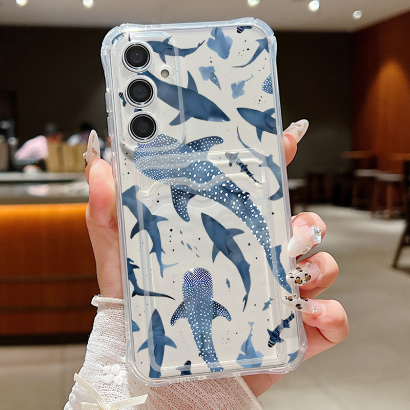Phone Cases With Wallet - Ocean Shark Whale Phone Case For