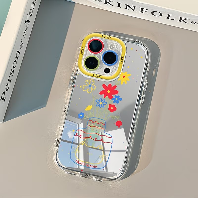 Phone Cases Xs Iphone - Summer Daisy Cat Vase Design Mirror
