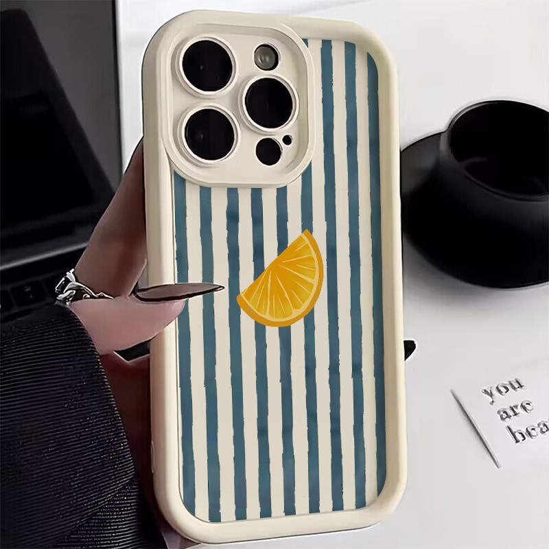 Phone Cases Xs Iphone - Striped Lemon Slice Pattern Phone Case