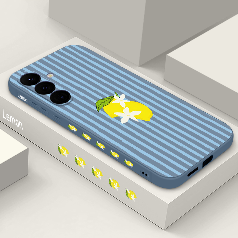 Phone Cases Galaxy A17 - Stripe Lemon Print TPU Phone Case