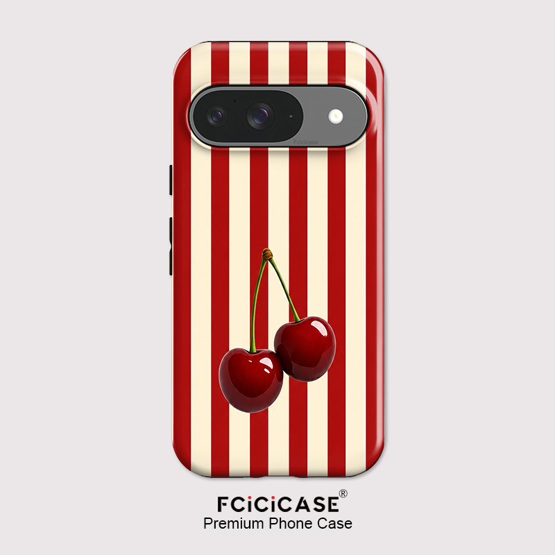 Phone Cases Pixel 10 - Fcicicase Cherry Stripe Pattern Phone Case