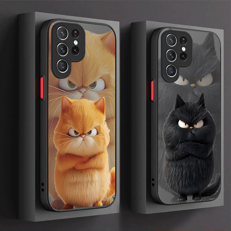 Phone Cases Samsung S25 Ultra - Angry Cat Couple Style Case for