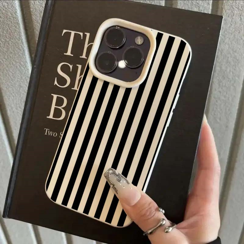 Phone Cases Australia - Colorful Striped Minimalist INS Couple Phone