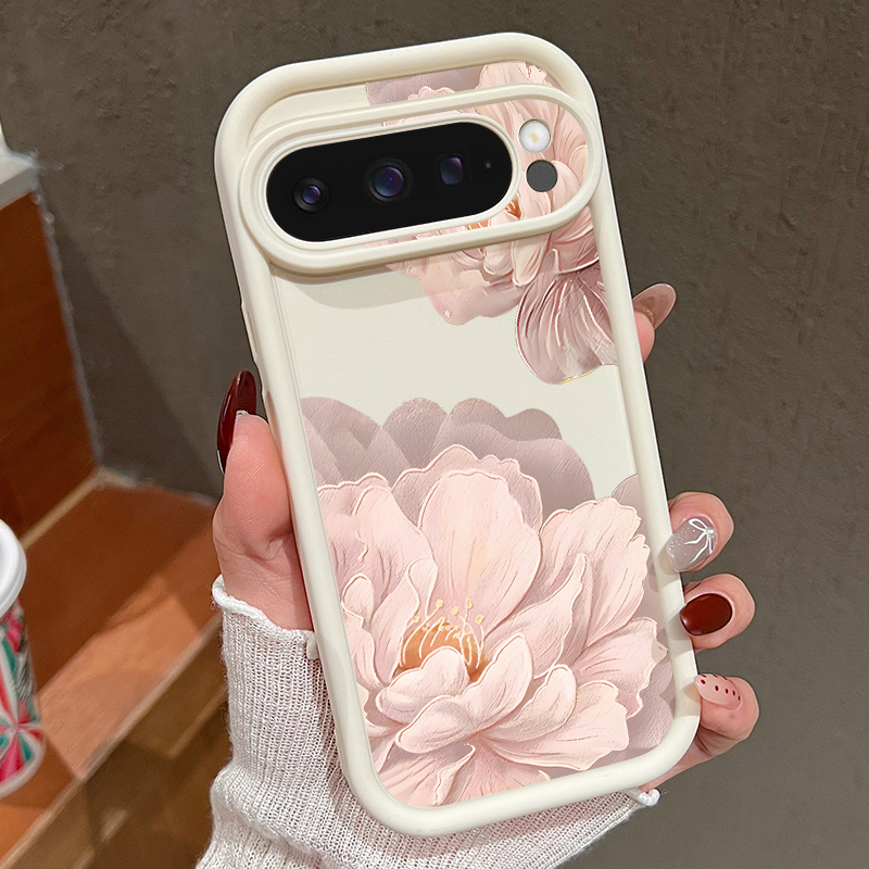 Phone Cases Pixel 10 - Pink Flowers Patterned Soft TPU Phone