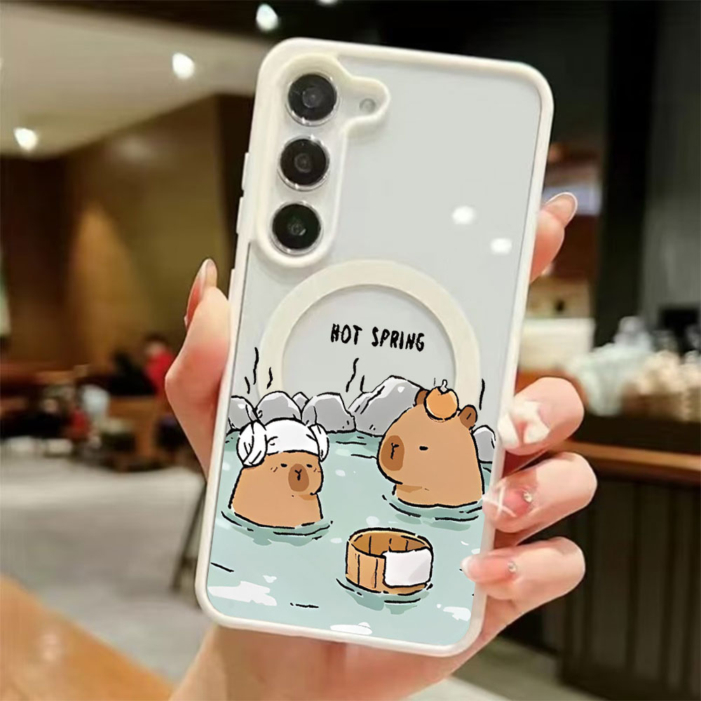 Phone Cases Samsung S25 Ultra - Color Transparent Magnetic Phone Case For