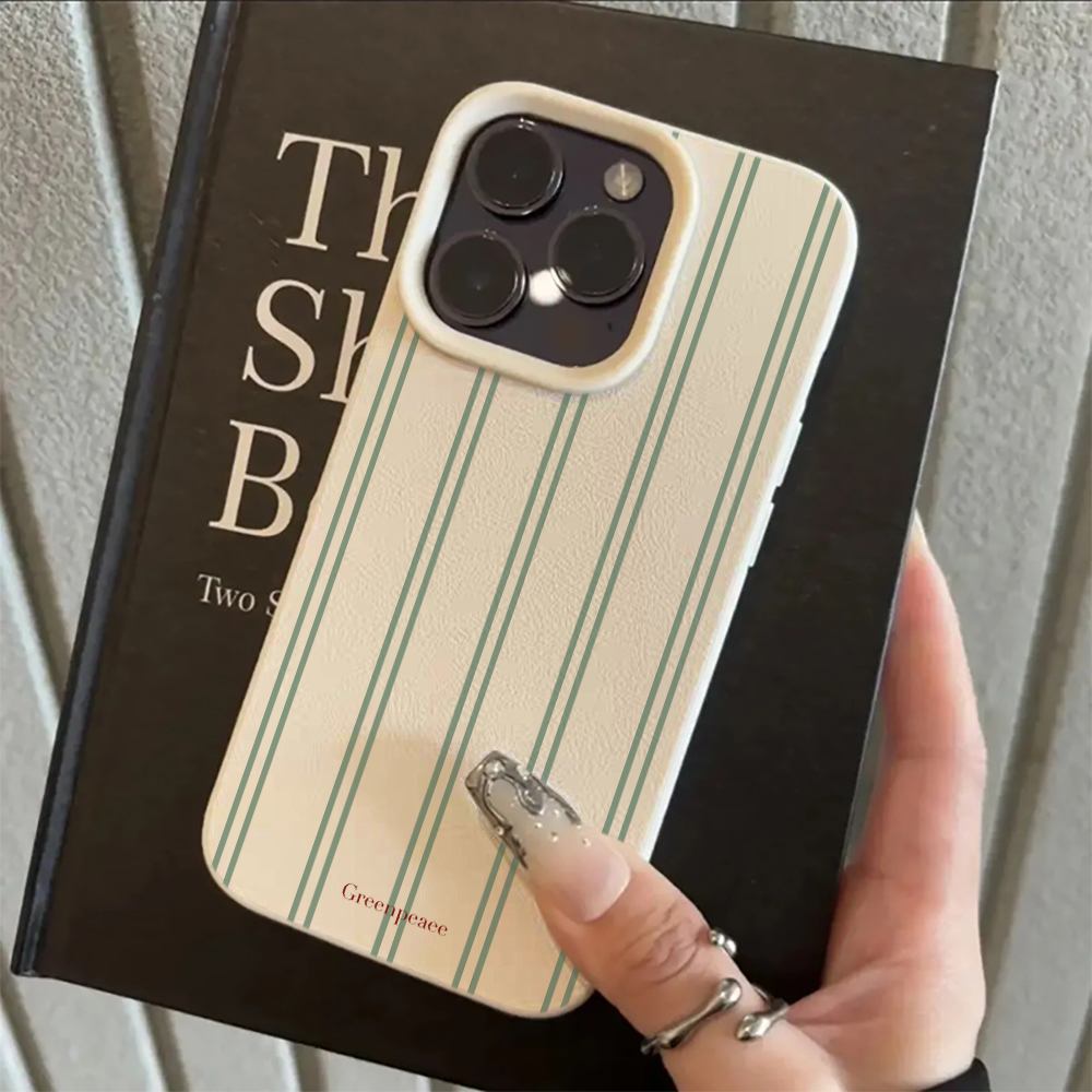 Phone Cases Australia - Green Stripe Print Summer Phone Case