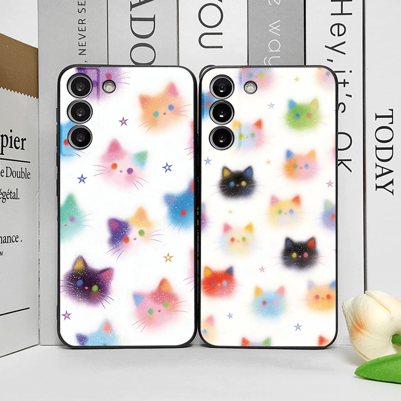 Phone Cases Funny - Funny Graffiti Colorful Cat Head Printed
