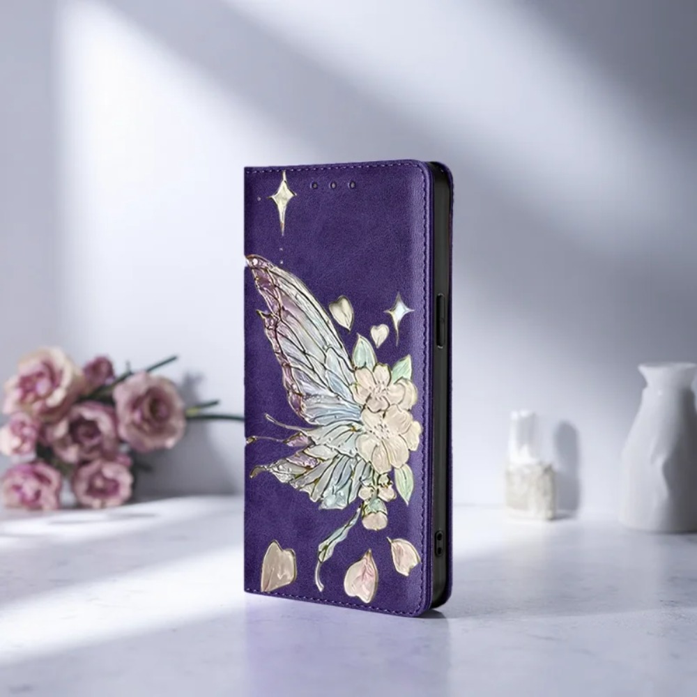 Phone Cases Samsung S25 Ultra - Painted Magnetic Flip Leather Wallet Case