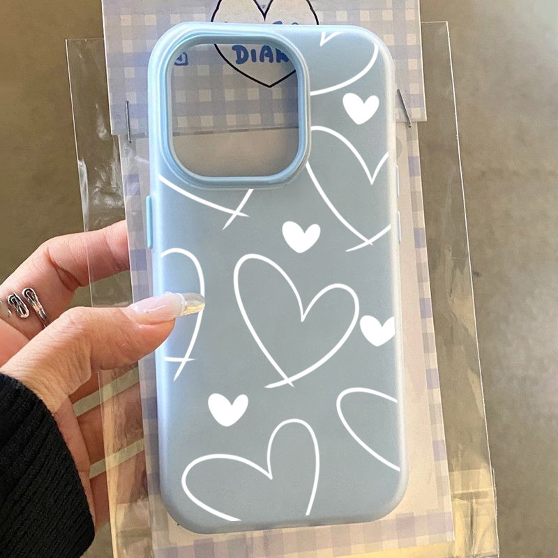 Stylish White Love Heart Phone - Phone Cases Galaxy A17 ulasan dan harga