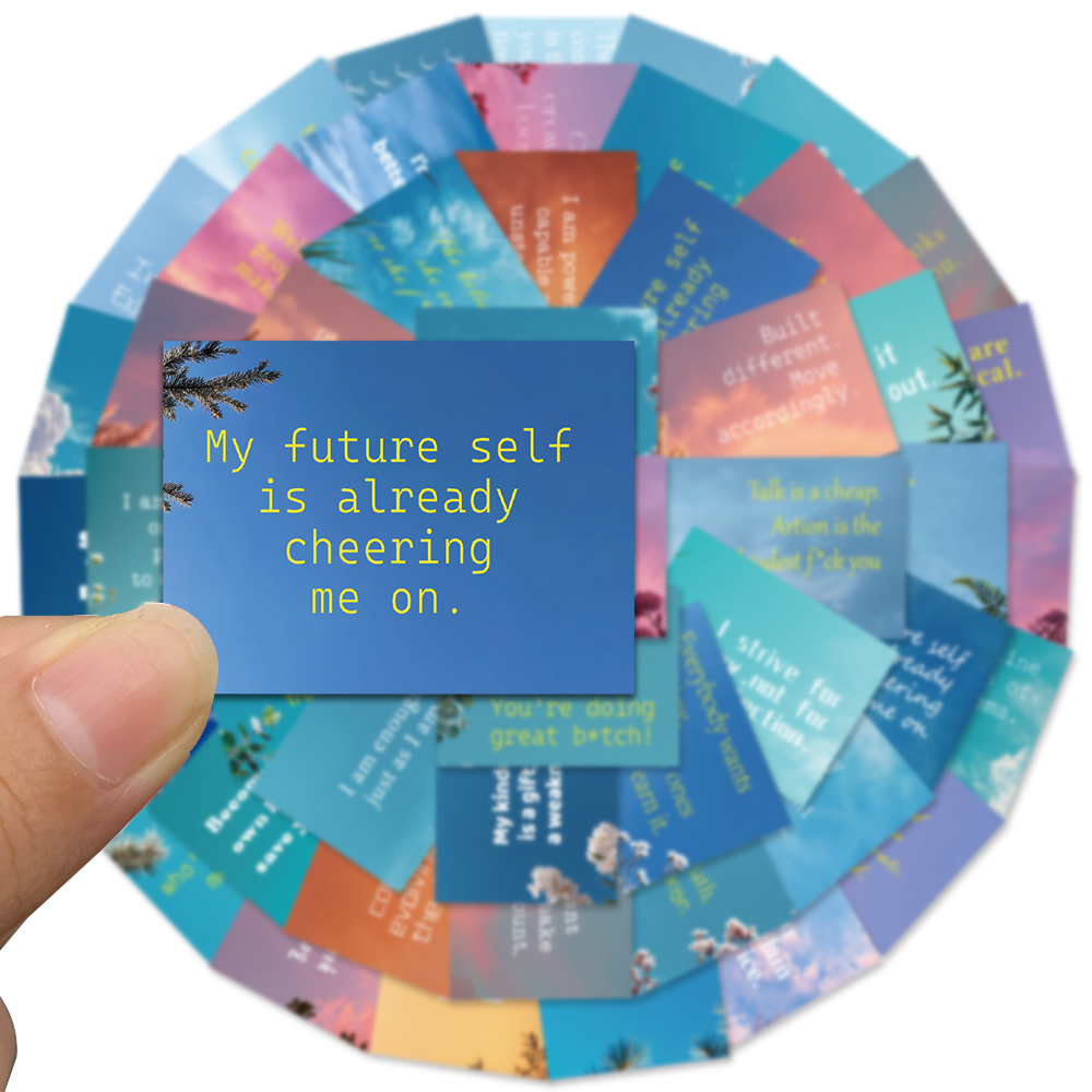 50pcs Positive Quotes Sticker  - Phone Cases Quotes ulasan dan harga