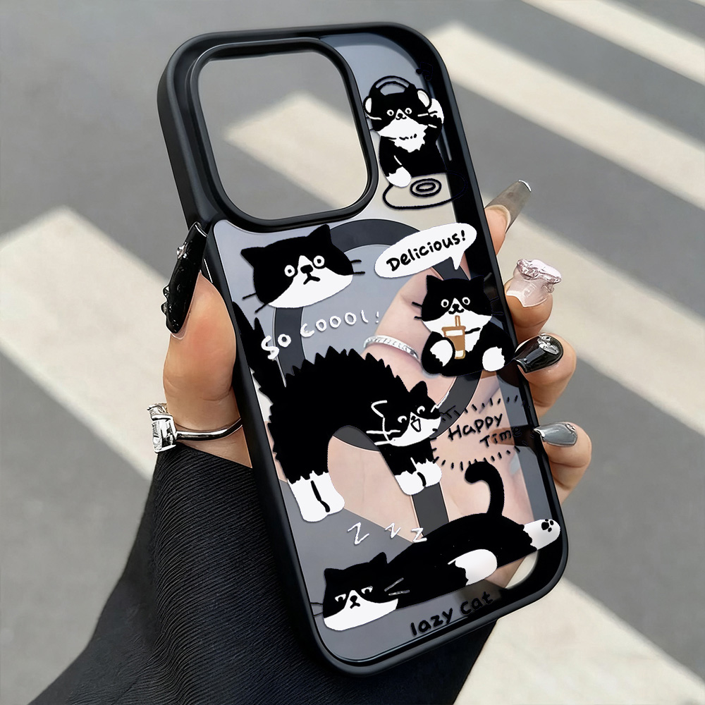 Funny Black Cat Wireless Charg - Phone Cases Funny ulasan dan harga