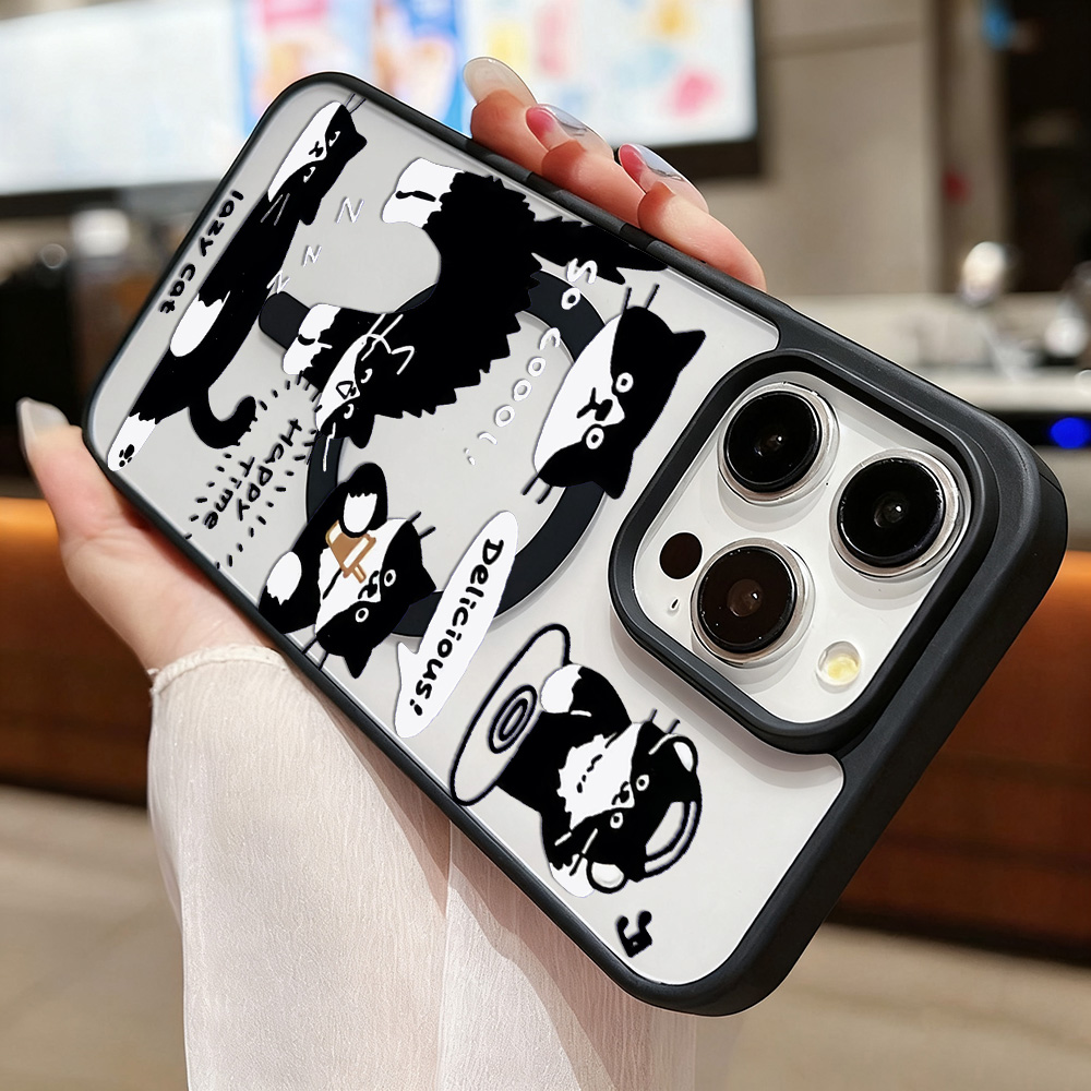 Funny Black Cat Wireless Charg - Phone Cases Funny ulasan dan harga
