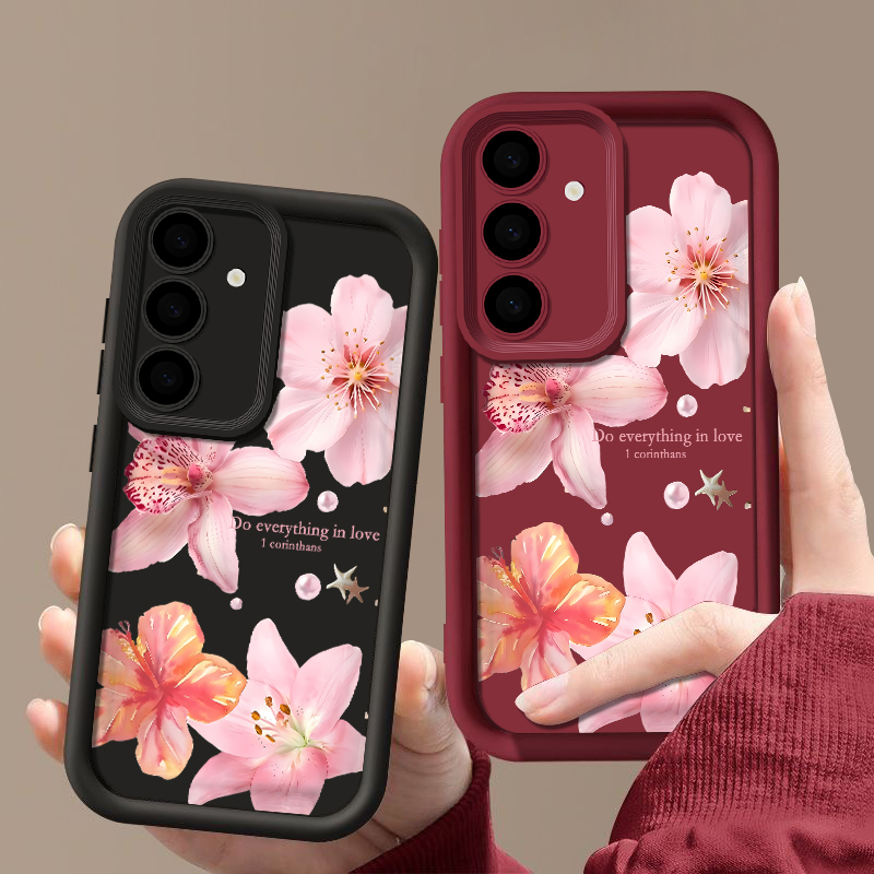 Pink Flowers Phone Case For Sa - Phone Cases Galaxy A17 ulasan dan harga