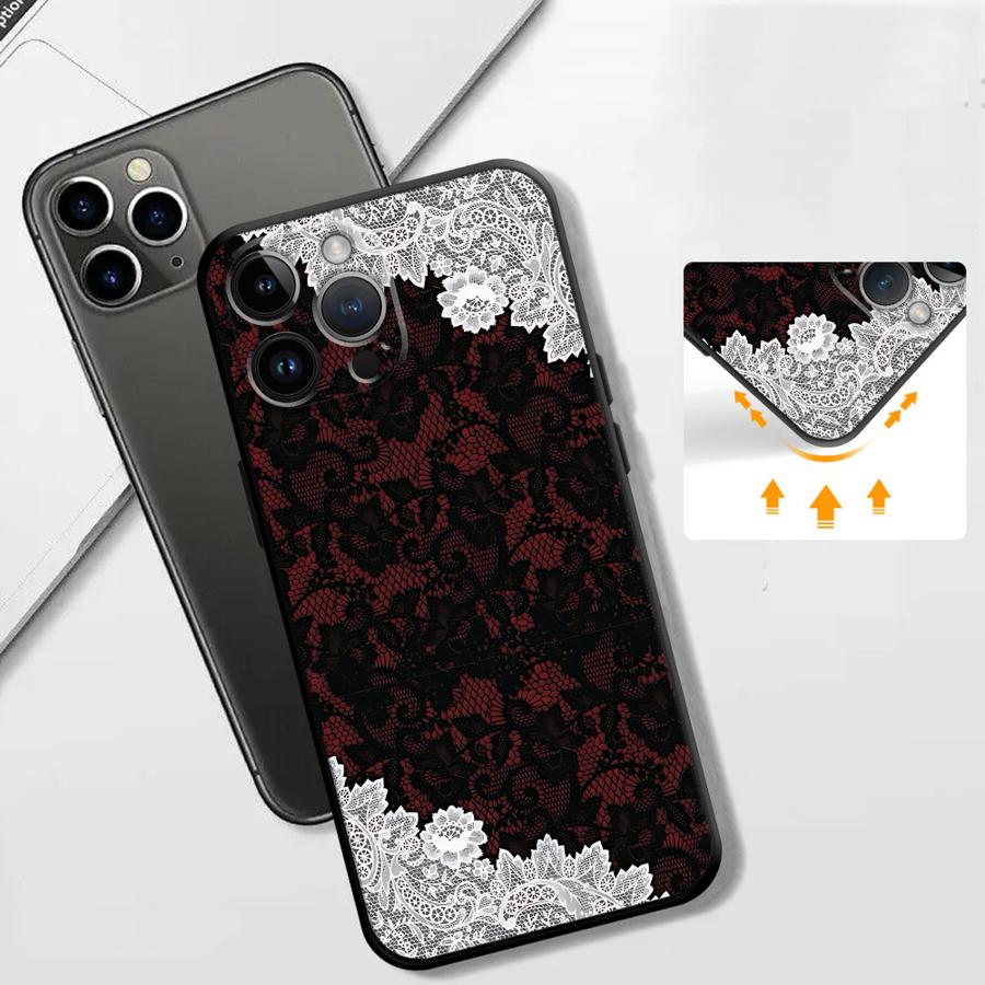 Black And Red Sexy Lace Phone  - Phone Cases Xs Iphone ulasan dan harga
