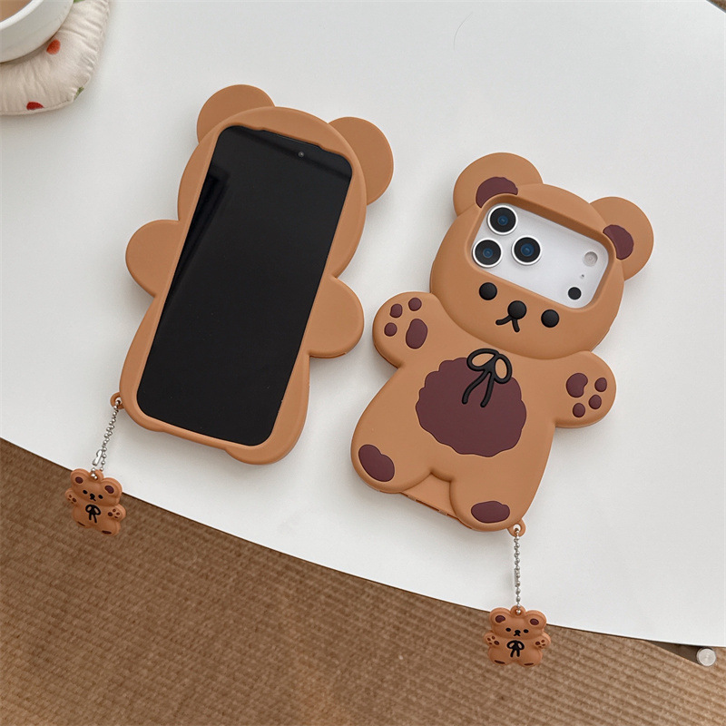 3D Cartoon Bear Soft Silicone  - Phone Cases Funny ulasan dan harga