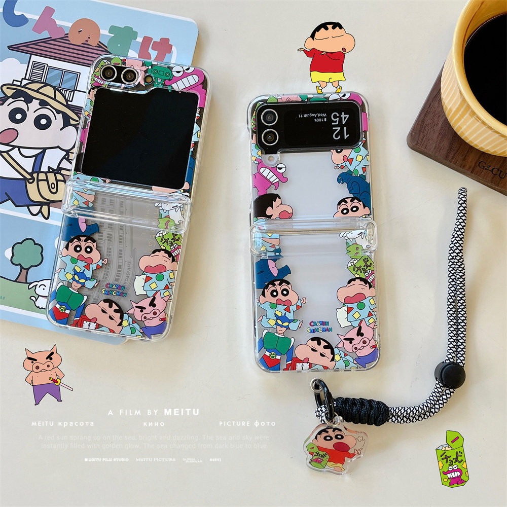 Cute Cartoon Japan Anime Crayo - Phone Cases With Wallet ulasan dan harga