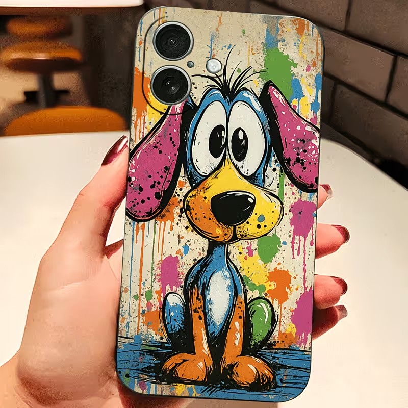 Graffiti Colored Puppy TPU Pho - Phone Cases Xs Iphone ulasan dan harga