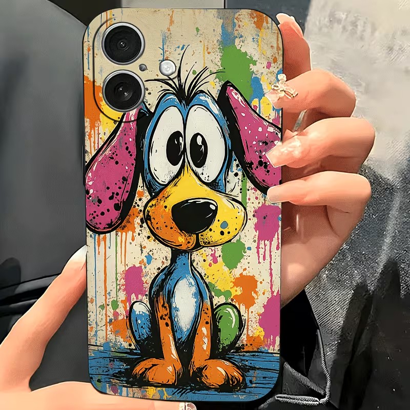 Graffiti Colored Puppy TPU Pho - Phone Cases Xs Iphone ulasan dan harga