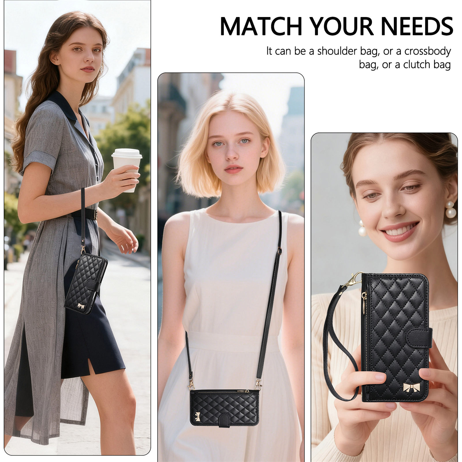 PU Leather Zipper Crossbody Wr - Phone Cases With Wallet ulasan dan harga