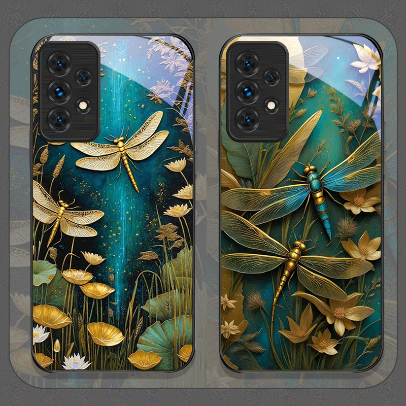 Flower Golden Dragonfly Temper - Phone Cases Galaxy A17 ulasan dan harga