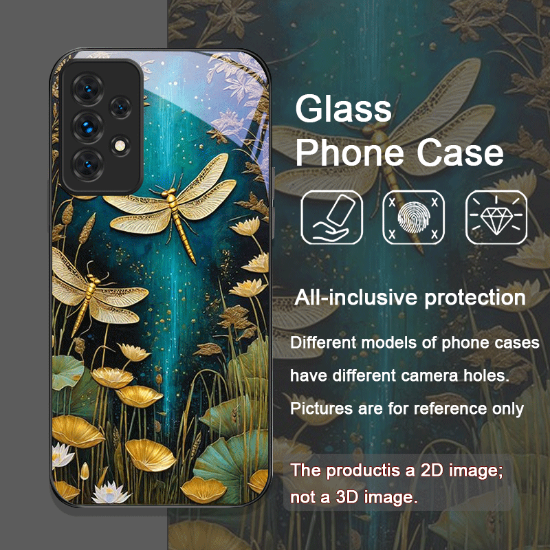 Flower Golden Dragonfly Temper - Phone Cases Galaxy A17 ulasan dan harga