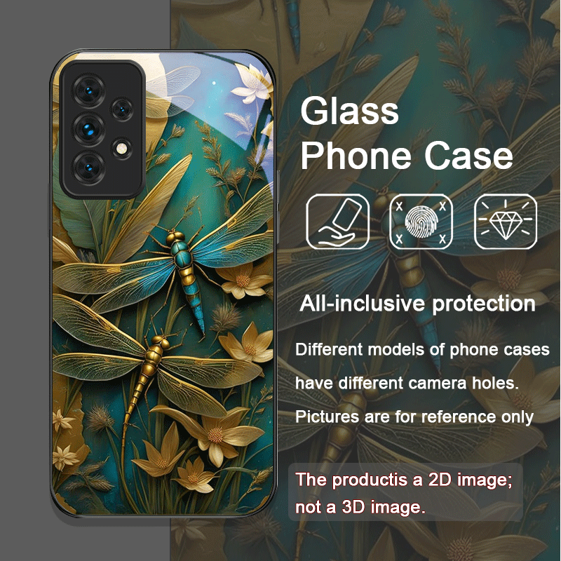 Flower Golden Dragonfly Temper - Phone Cases Galaxy A17 ulasan dan harga