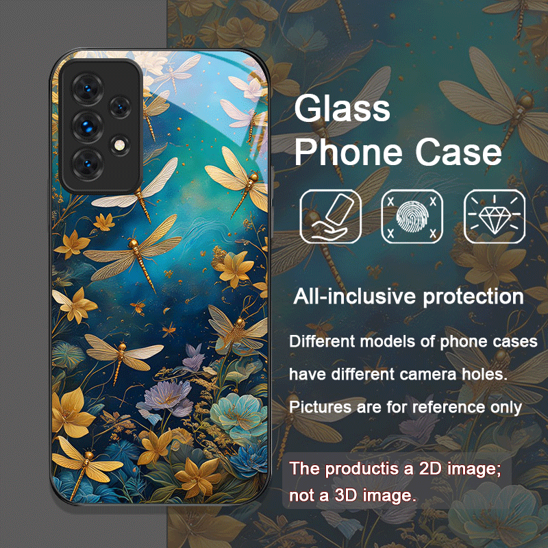 Flower Golden Dragonfly Temper - Phone Cases Galaxy A17 ulasan dan harga