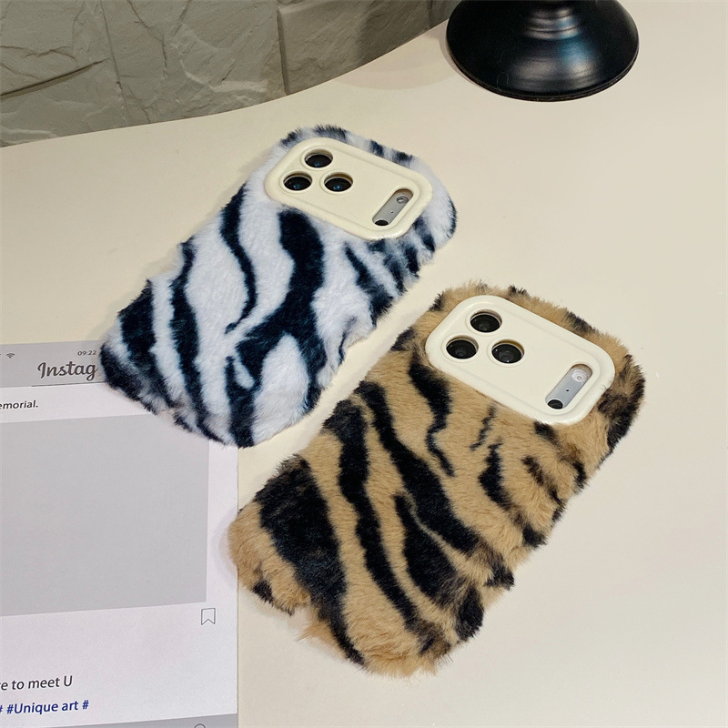 Luxury Zebra Pattern Fluffy Pl - Phone Cases Iphone 17 Pro Max ulasan dan harga