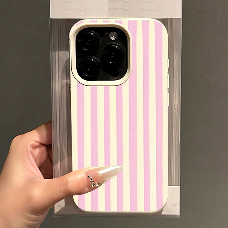 Simple Pink Vertical Striped L - Phone Cases Australia ulasan dan harga