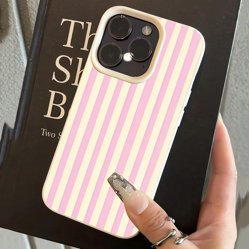 Simple Pink Vertical Striped L - Phone Cases Australia ulasan dan harga