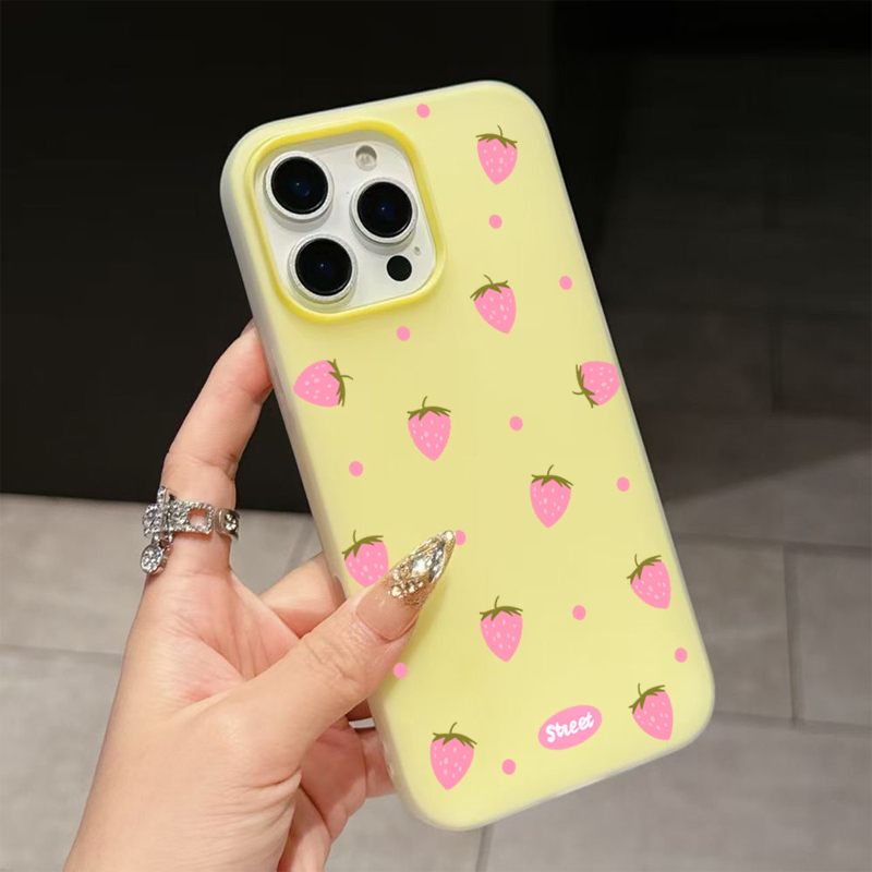 Sweet Pink Strawberry Pattern  - Phone Cases Xs Iphone ulasan dan harga