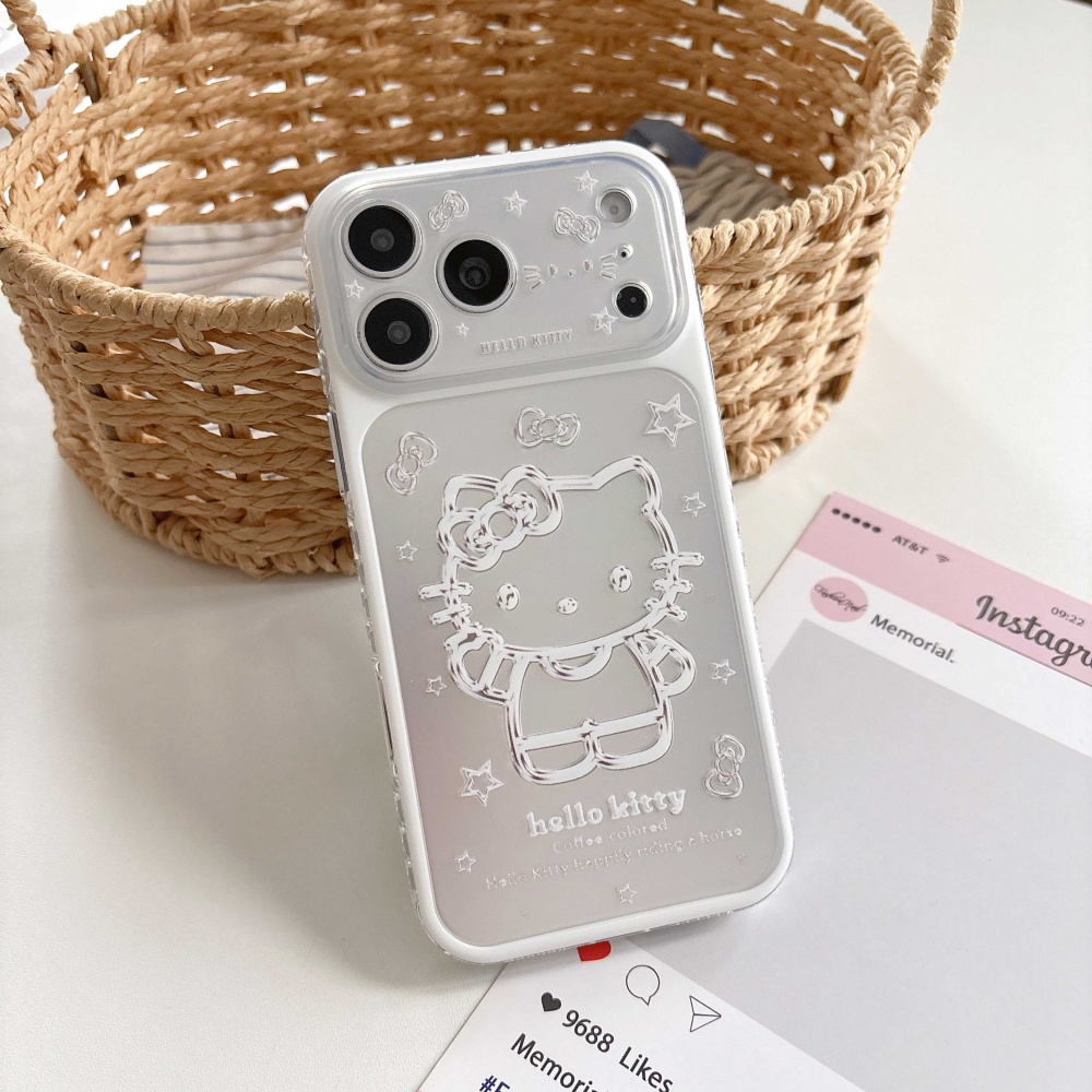Cute Cartoon Pink Silver Botto - Phone Cases With Camera Cover ulasan dan harga