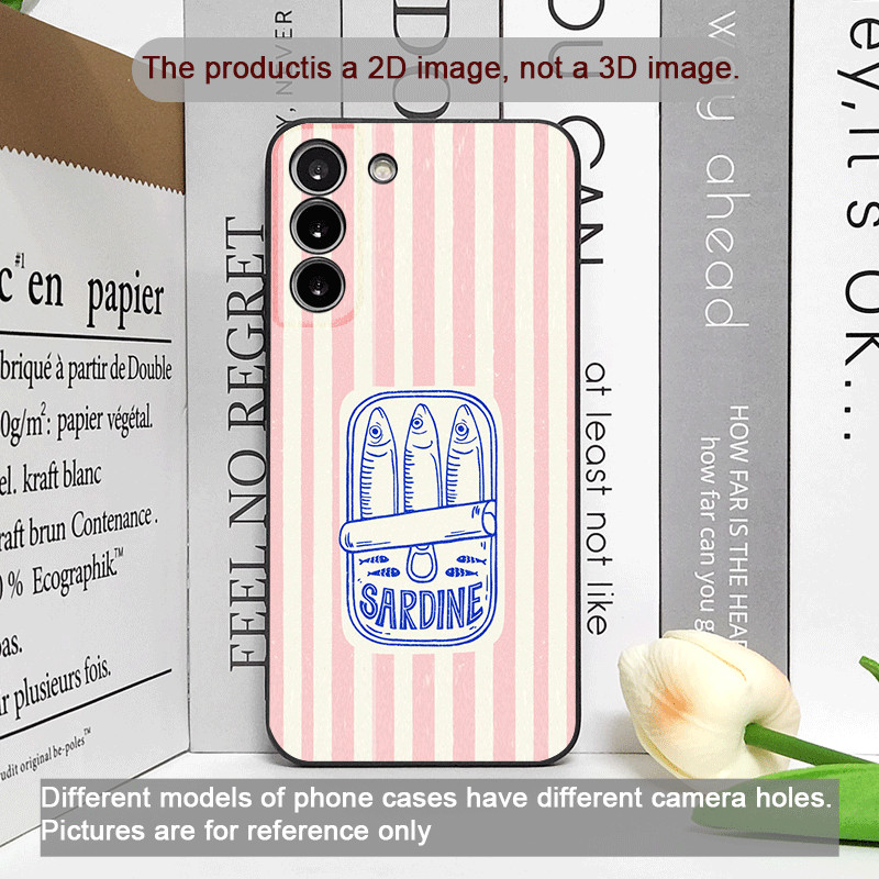 Cute Striped Pattern Sardines  - Phone Cases Funny ulasan dan harga