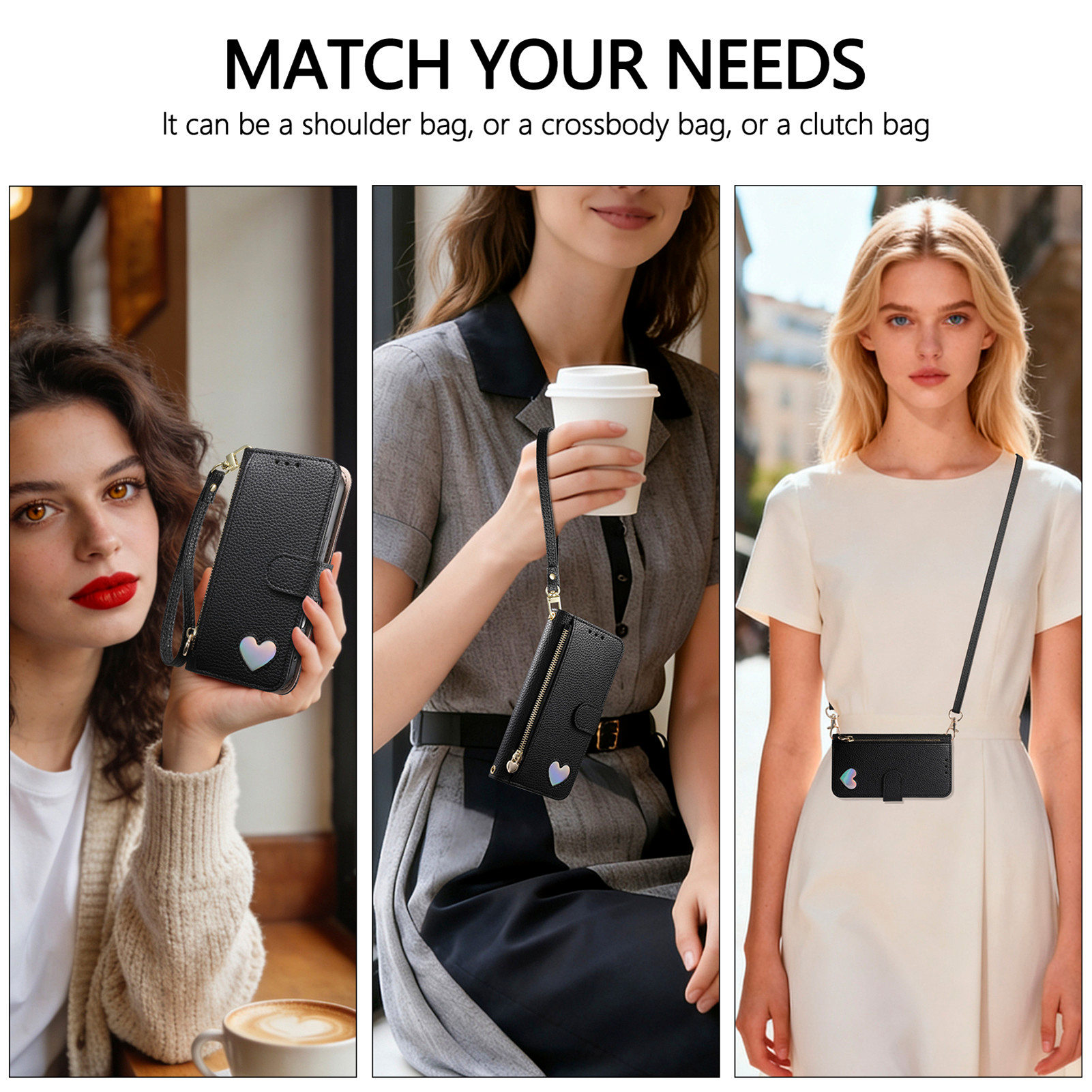 PU Leather Zipper Crossbody Wr - Phone Cases With Wallet ulasan dan harga