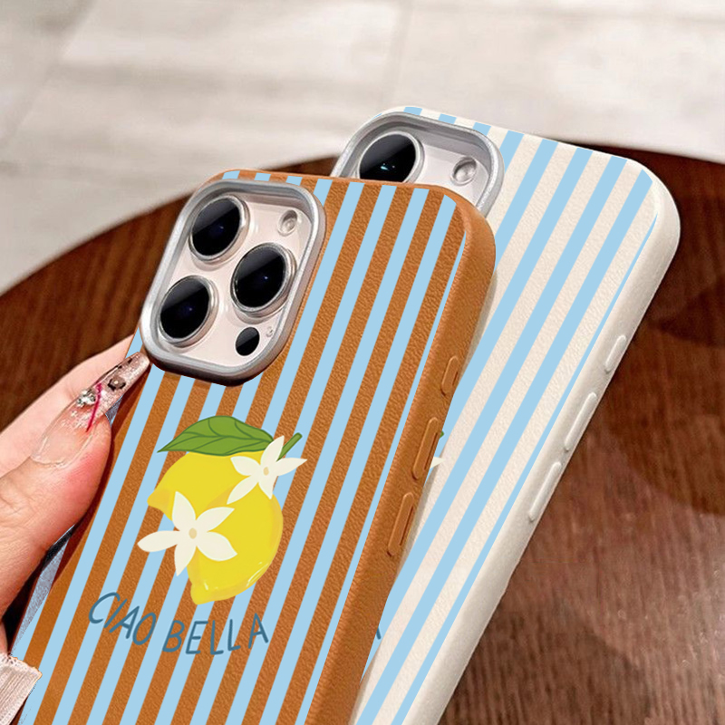 Lemon Striped Retro Design Sui - Phone Cases Galaxy S23 ulasan dan harga