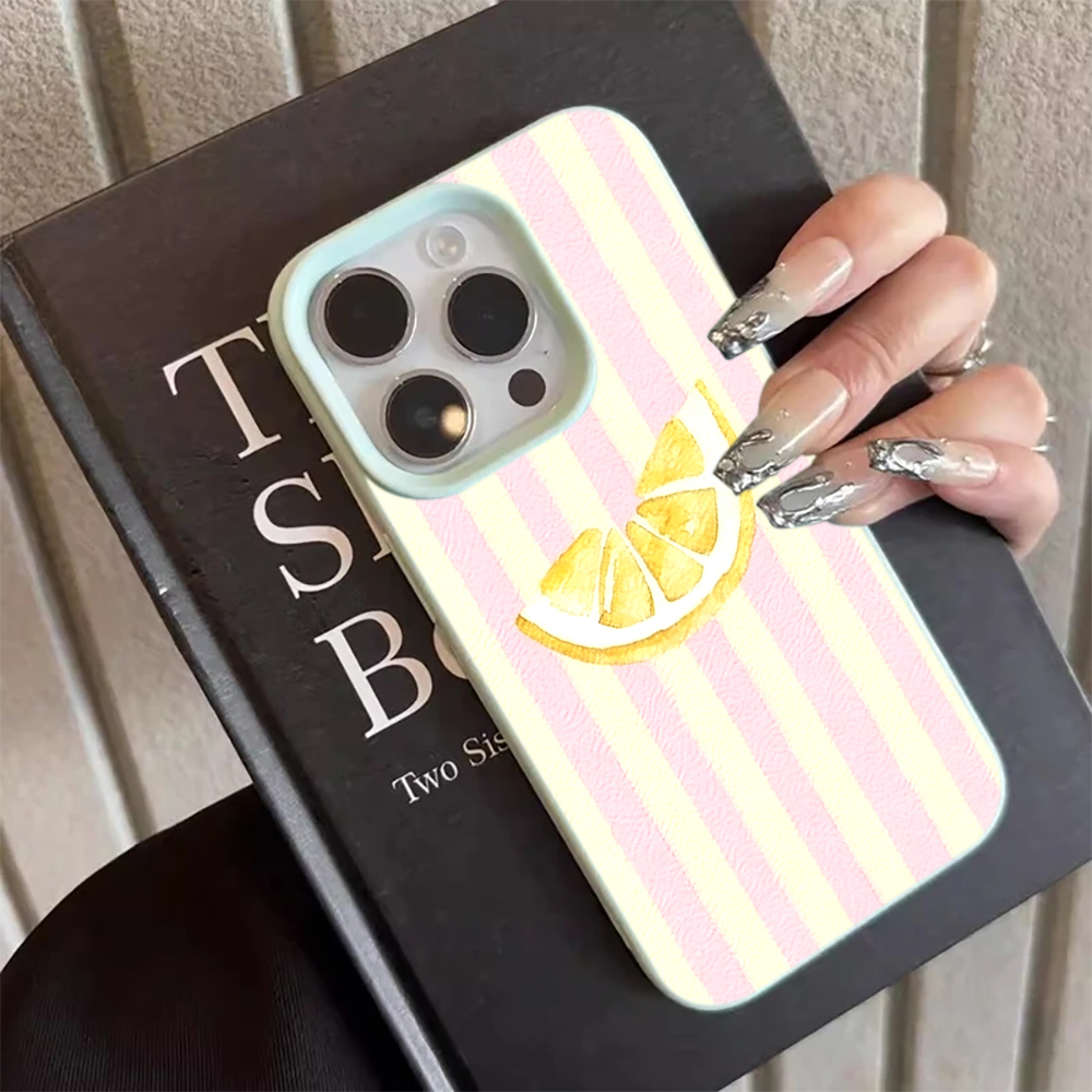 Fresh Lemon Striped Phone Case - Phone Cases Australia ulasan dan harga