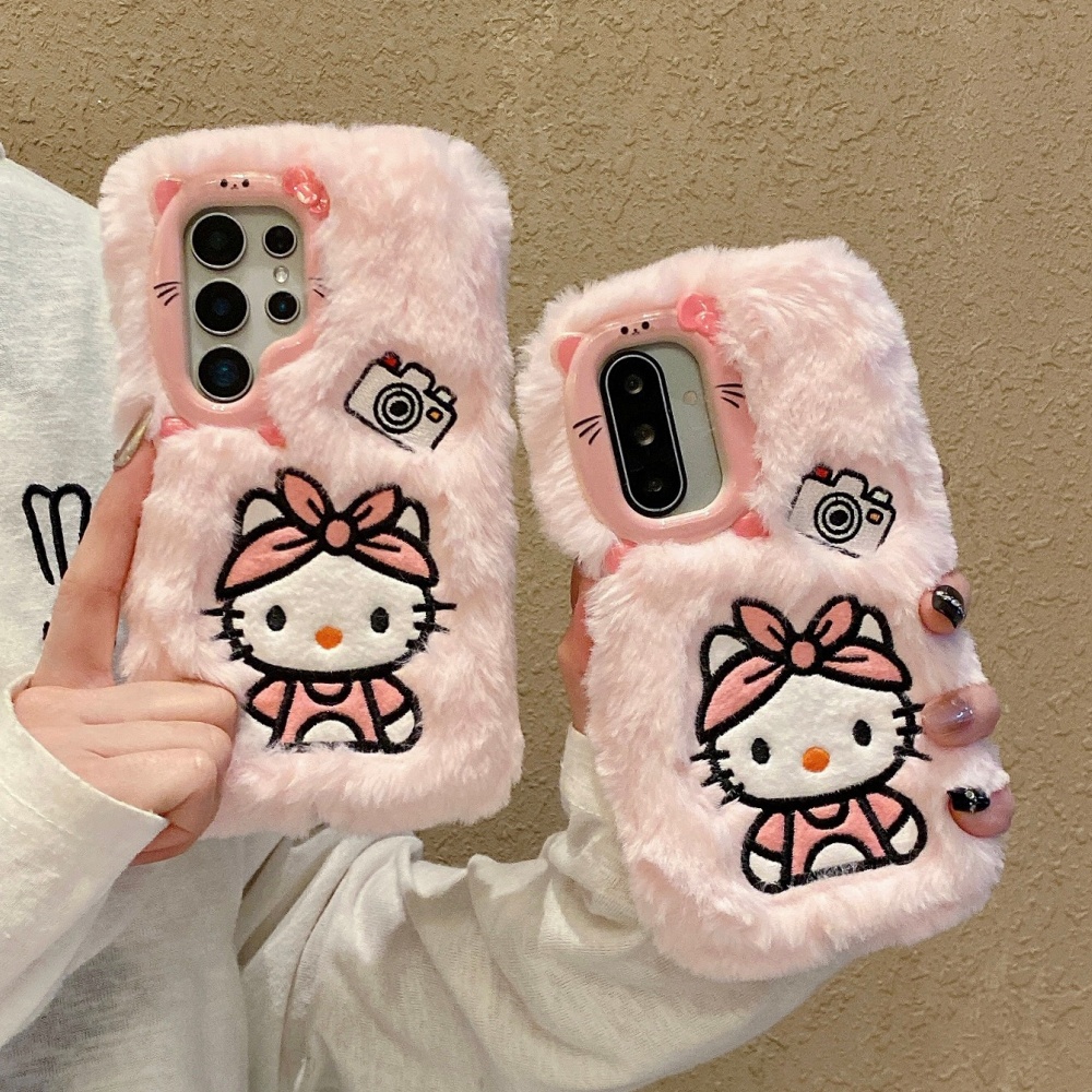 Cute 3D Camera Plush KT Phone  - Phone Cases With Camera Cover ulasan dan harga