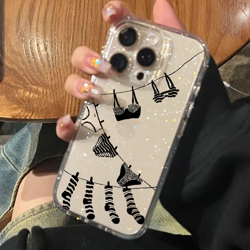 Funny Laundry Line Glitter Cle - Phone Cases Funny ulasan dan harga
