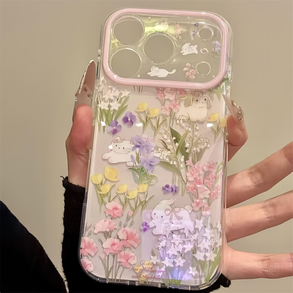 Cute Cat Colorful Flower Prote - Phone Cases With Wallet ulasan dan harga