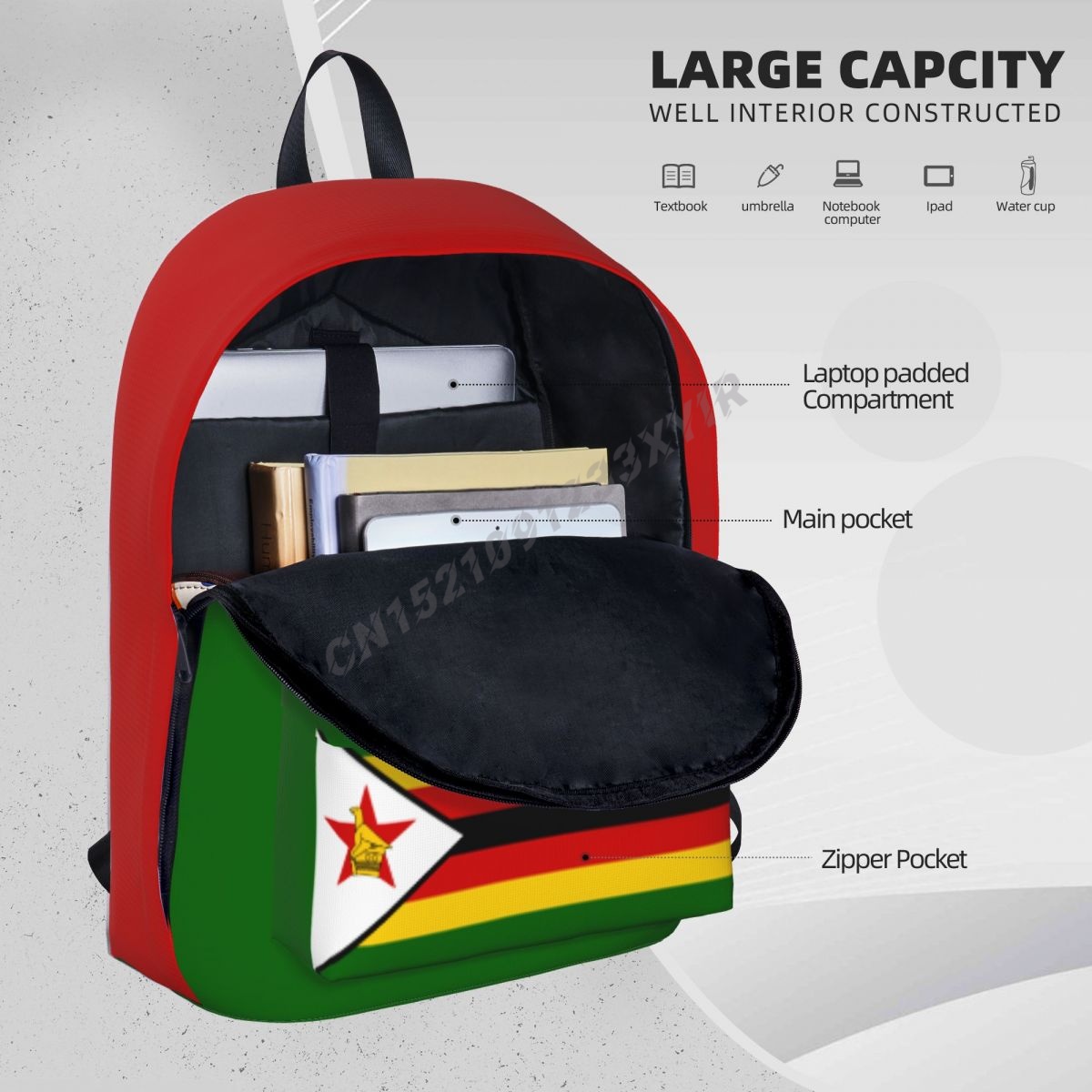 Unisex Backpack Zimbabwe Flag  - Phone Cases Zimbabwe ulasan dan harga