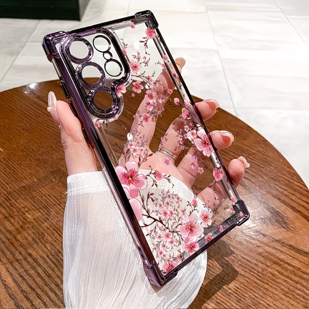 Cherry Blossom Electroplated F - Phone Cases Samsung S25 Ultra ulasan dan harga