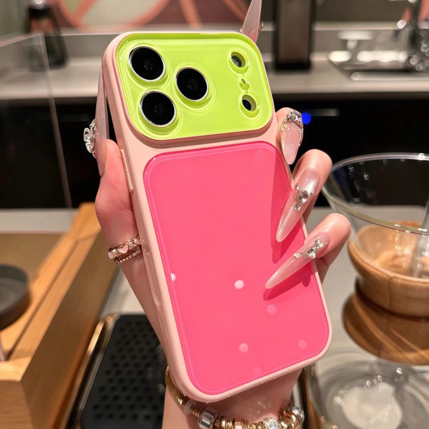 Color Block Phone Case for IPh - Phone Cases Vogue ulasan dan harga